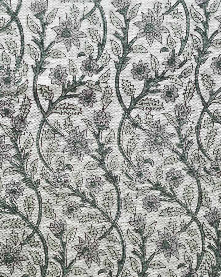 Anthony Hand Block Printed Linen Fabric