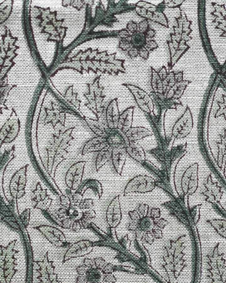 Anthony Hand Block Printed Linen Fabric