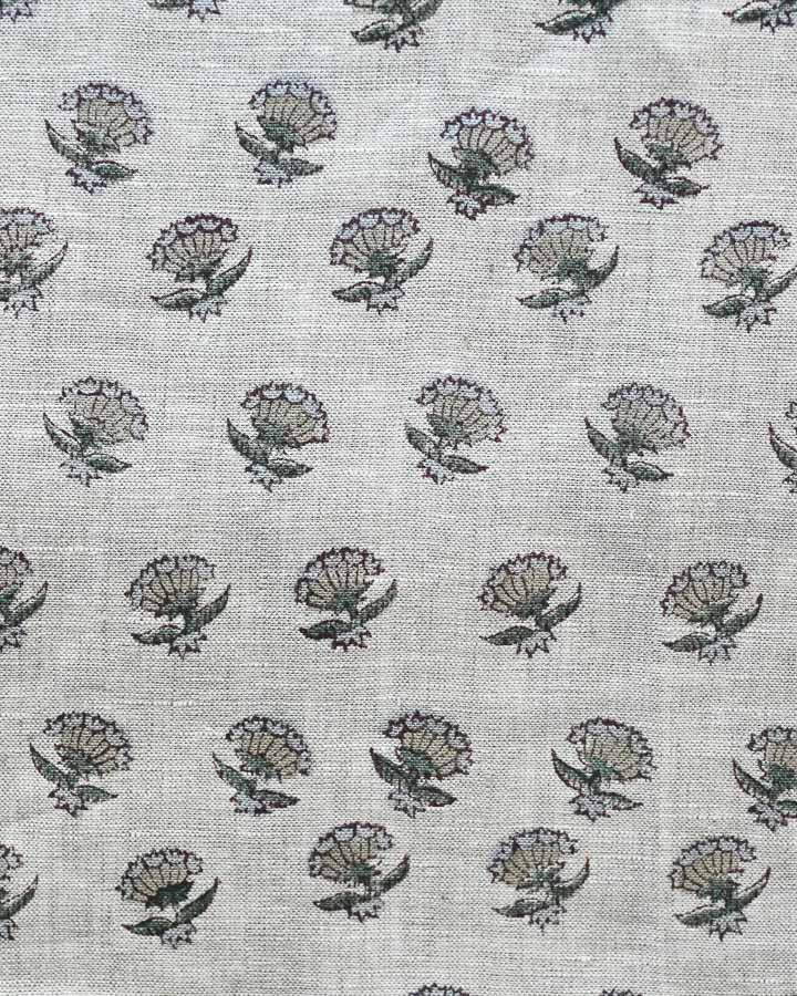 Scarlett Hand Block Printed Linen Fabric