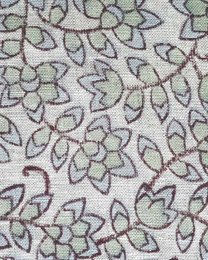 Rose Hand Block Printed Linen Fabric