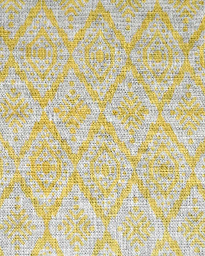 Cameron Hand Block Printed Linen Fabric