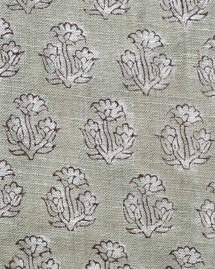 Colton Hand Block Printed Linen Fabric