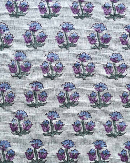 Yore Hand Block Printed Linen Fabric