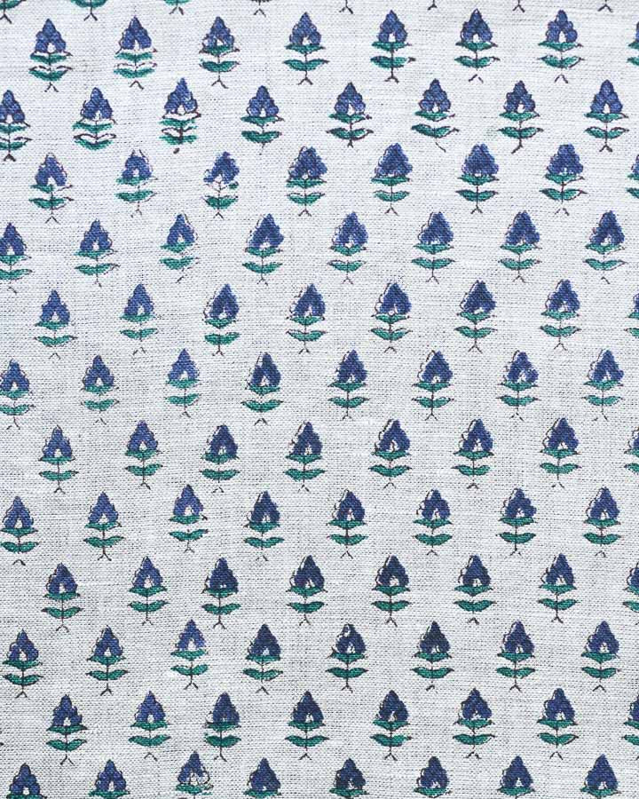 Parker Hand Block Printed Linen Fabric
