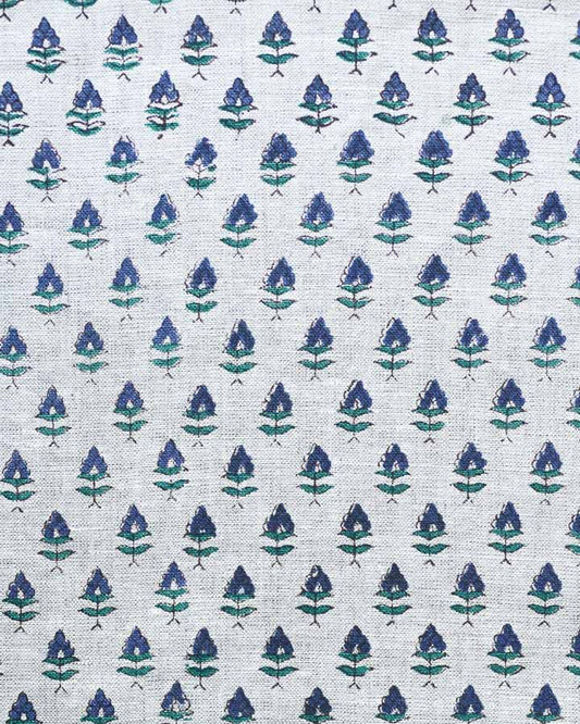 Parker Hand Block Printed Linen Fabric