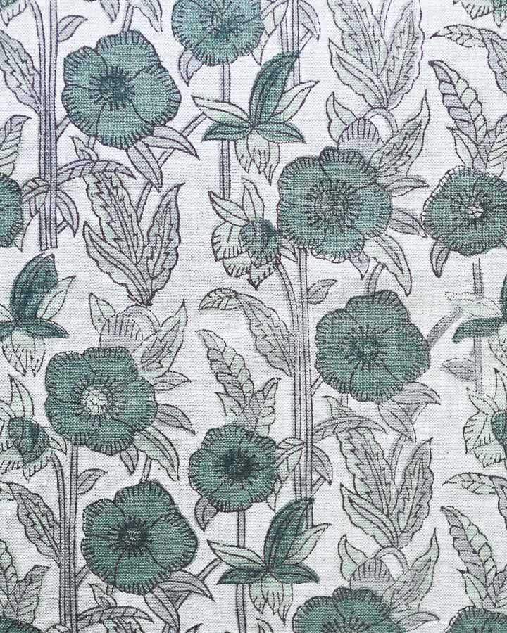 Christopher Hand Block Printed Linen Fabric