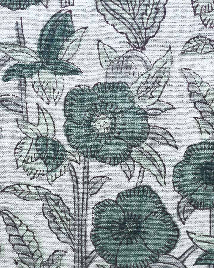 Christopher Hand Block Printed Linen Fabric