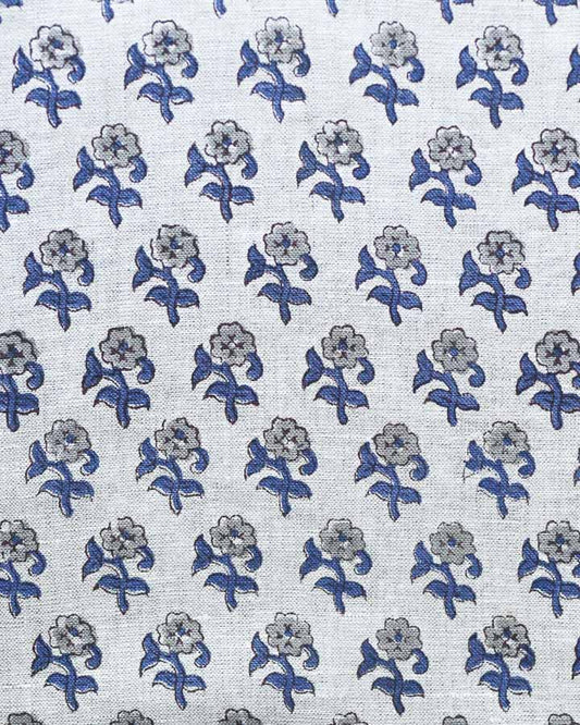 Ashton Hand Block Printed Linen Fabric