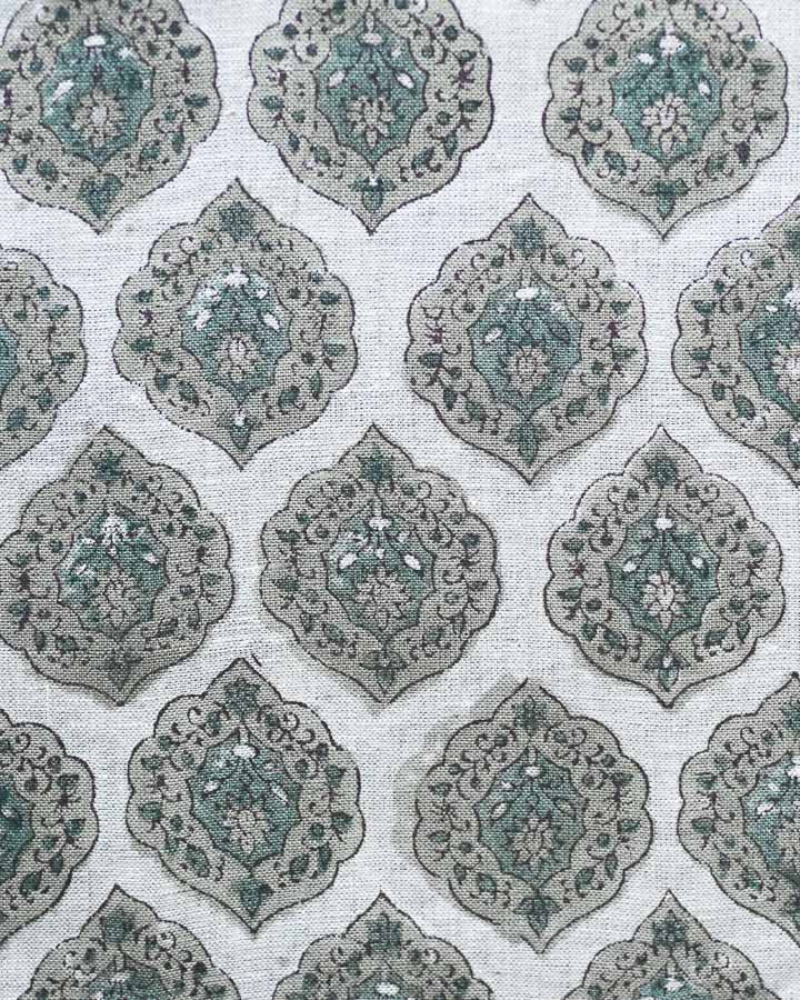 Matthew Hand Block Printed Linen Fabric