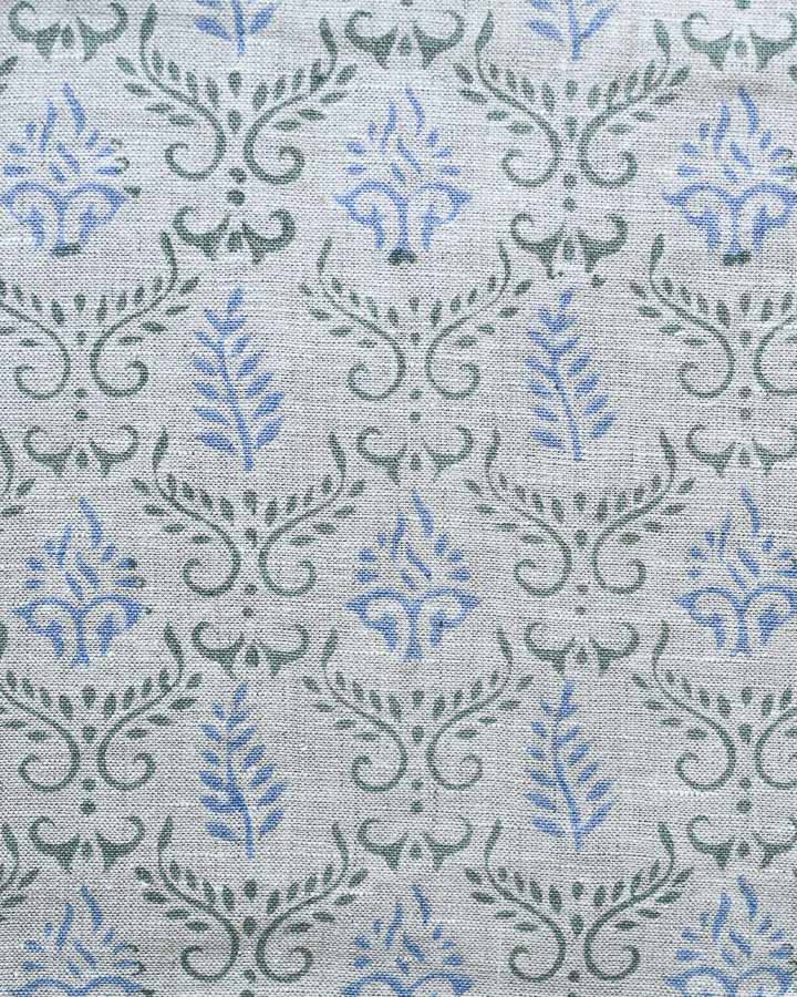 Riley Hand Block Printed Linen Fabric