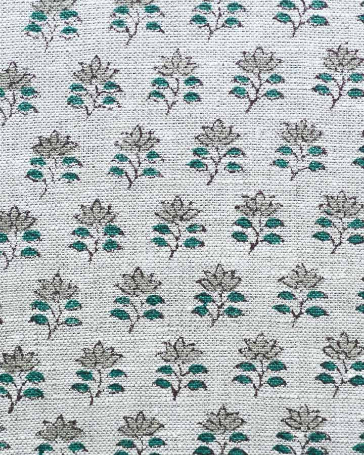 Skyler Hand Block Printed Linen Fabric