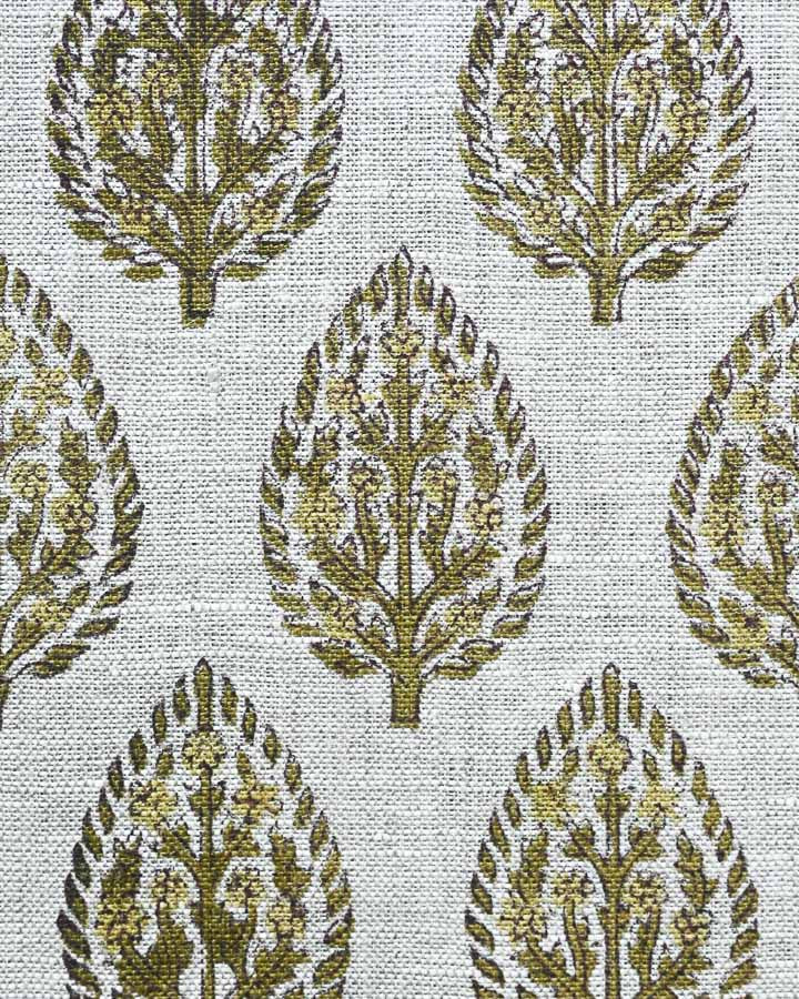 Hazell Hand Block Printed Linen Fabric