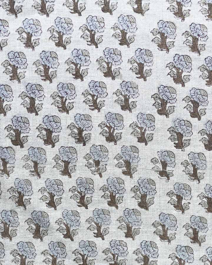 Lucy Hand Block Printed Linen Fabric