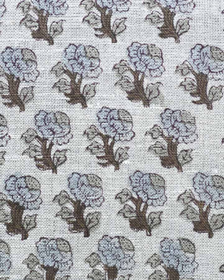 Lucy Hand Block Printed Linen Fabric