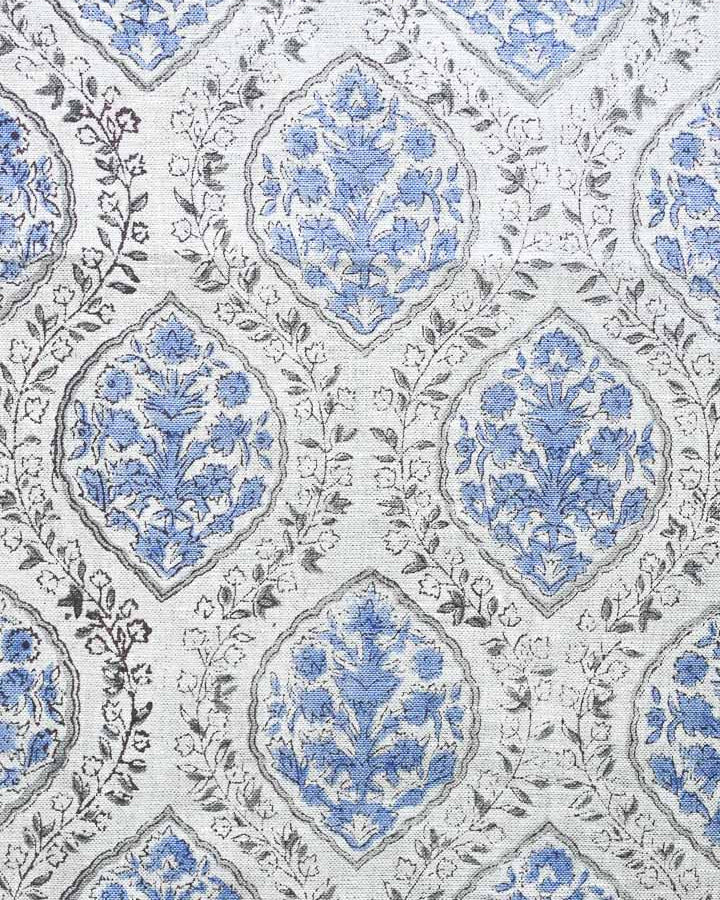 Charlotte Hand Block Printed Linen Fabric