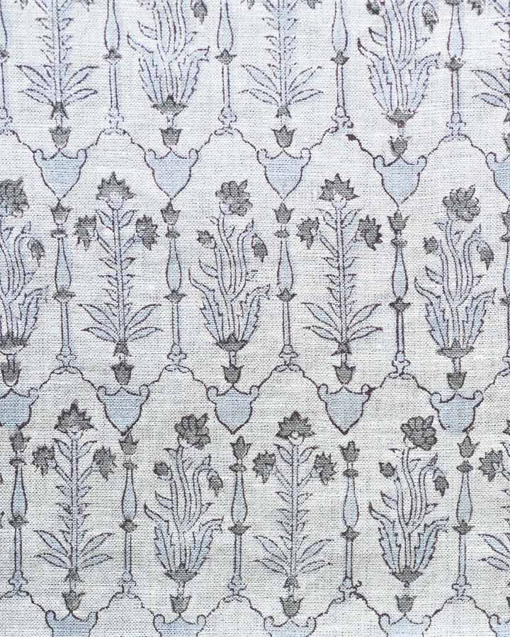 Abigail Hand Block Printed Linen Fabric