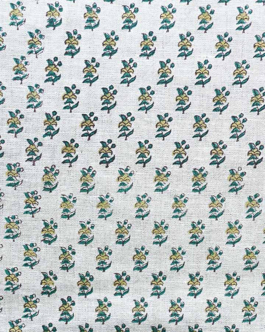 Jace Hand Block Printed Linen Fabric