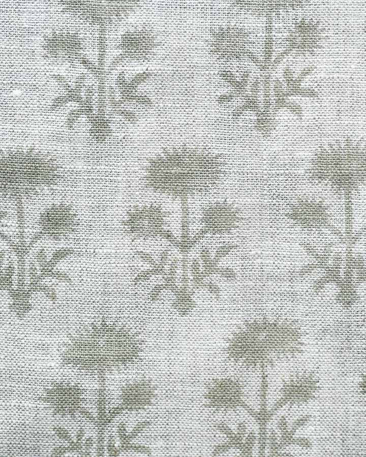 Henter Hand Block Printed Linen Fabric