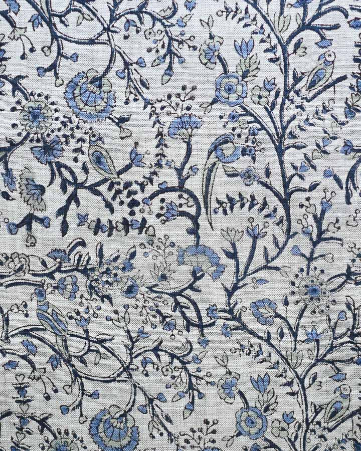 Madison Hand Block Printed Linen Fabric