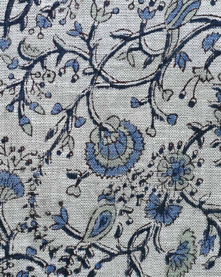 Madison Hand Block Printed Linen Fabric