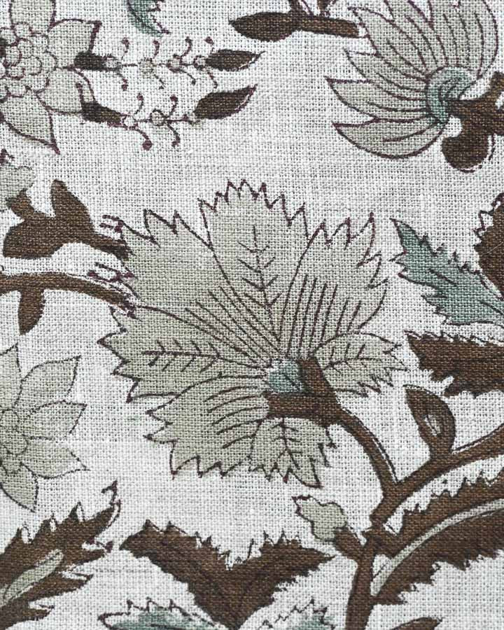 Stella Hand Block Printed Linen Fabric