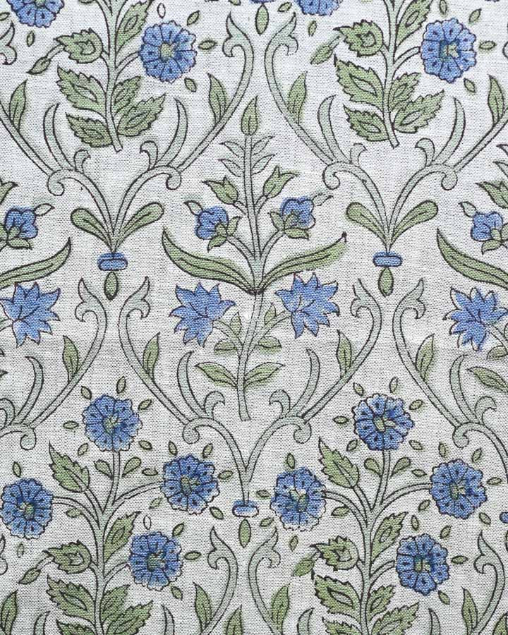 Jordan Hand Block Printed Linen Fabric