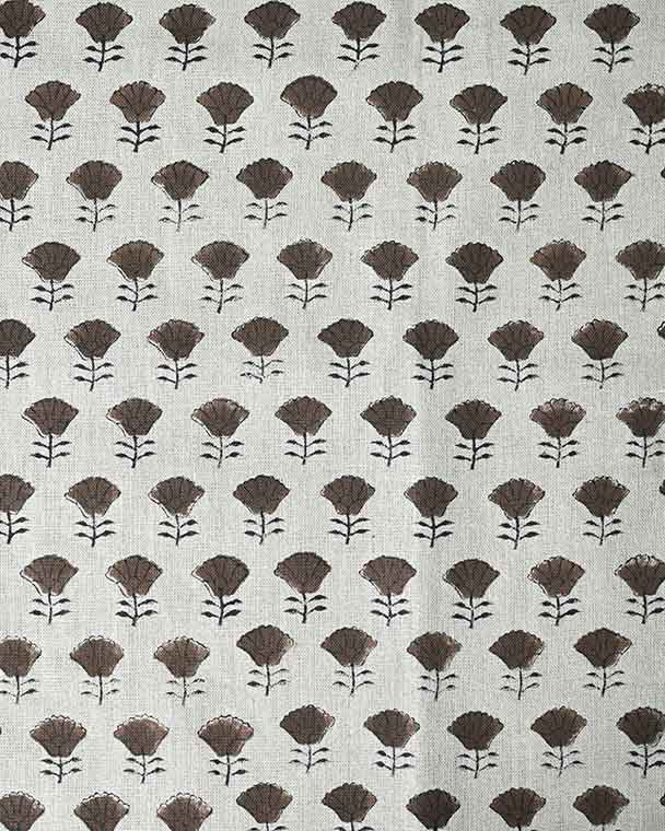 Arianna Block Printed Upholstery Linen Fabric