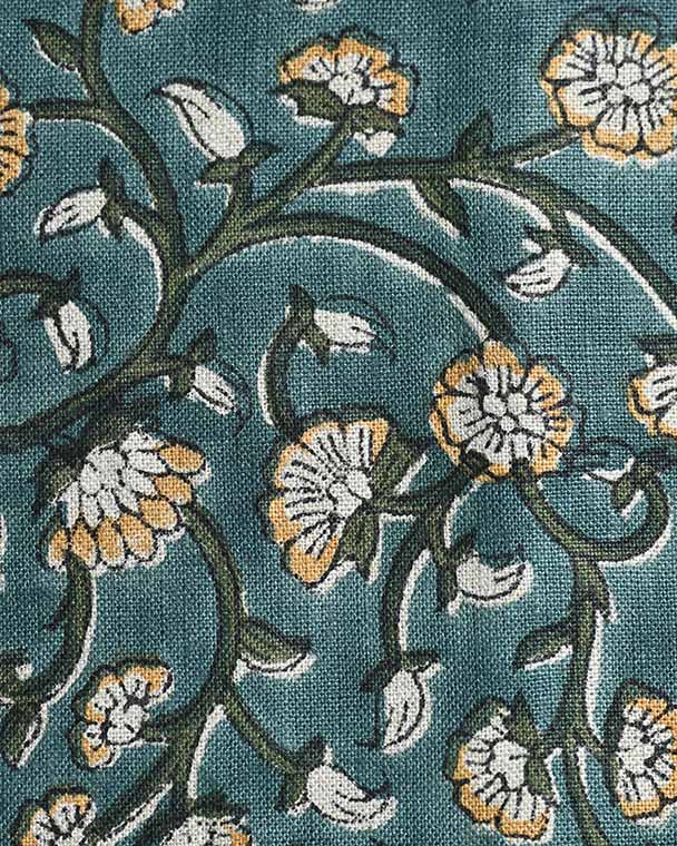 David Hand Block Printed Linen
