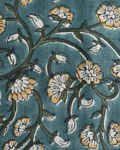 David Hand Block Printed Linen