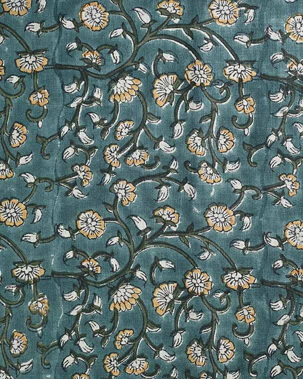 David Hand Block Printed Linen