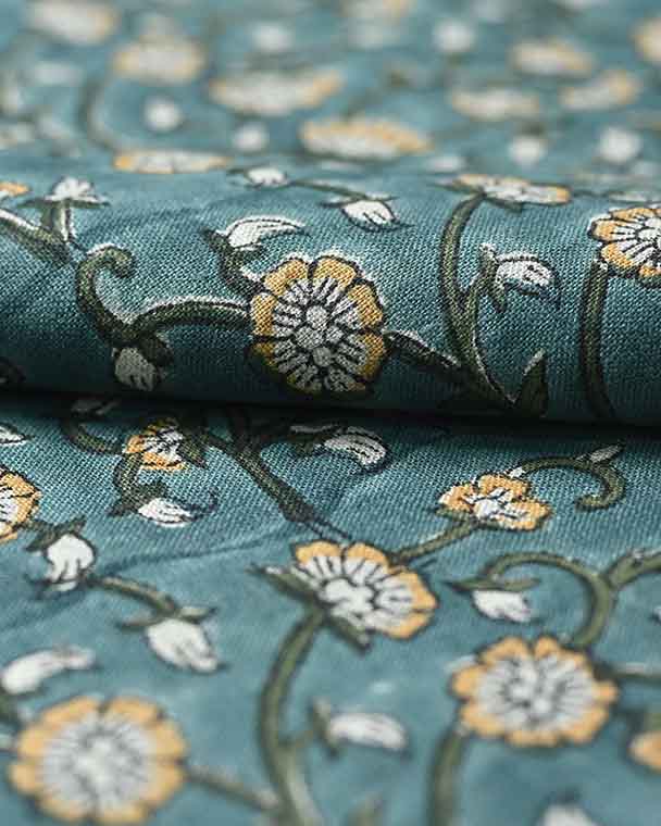 David Hand Block Printed Linen