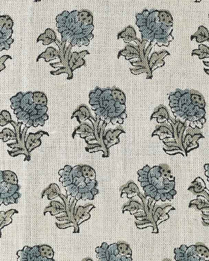 Sarah Hand Block Printed Linen Fabric