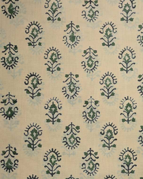 Ida Hand Block Print Indian Cotton Fabric