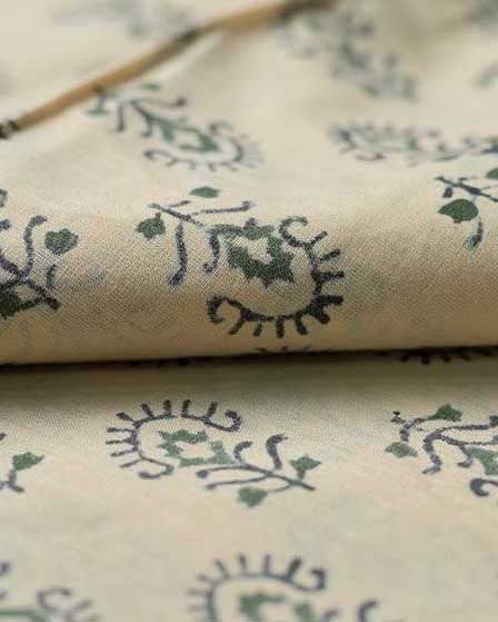 Ida Hand Block Print Indian Cotton Fabric