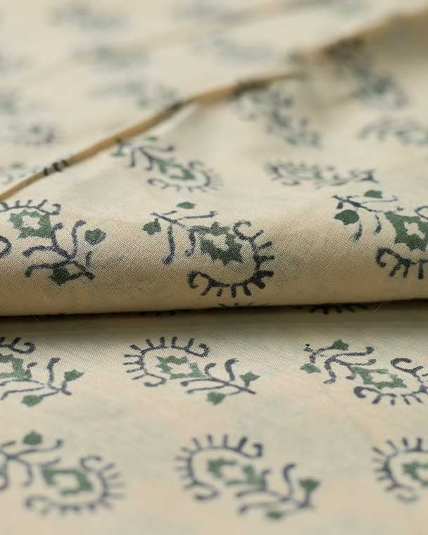 Ida Hand Block Print Indian Cotton Fabric