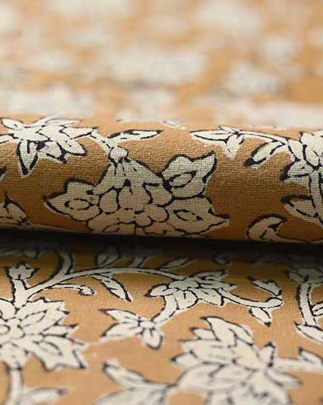 Abbey Block Print Indian Cotton Fabric