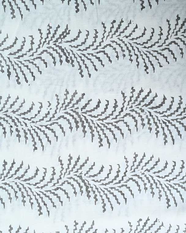 Gray Flower Print Cotton Fabric, Sewing Fabric, Dressmaking banyans Fabric, Indian Fabric By The Yard, Craft Fabric, Upholstery Fabric - Maple Village Lane