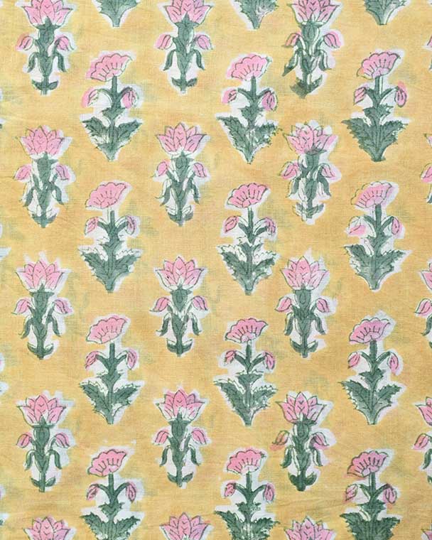 Liora Hand Block Print Cotton Fabric
