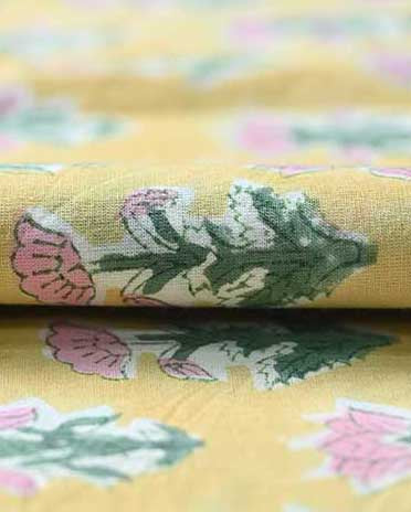 Liora Hand Block Print Cotton Fabric