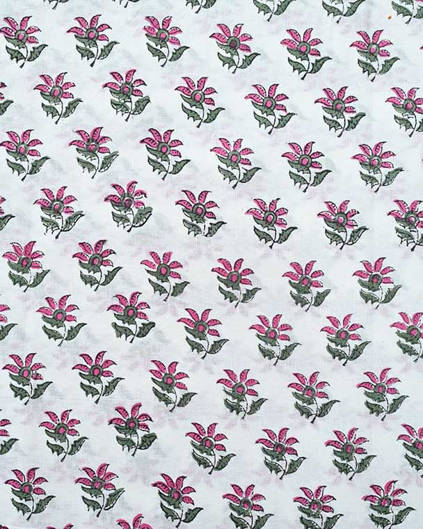 Victoria Hand Block Printed Indian Cotton