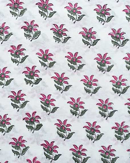 Victoria Hand Block Printed Indian Cotton