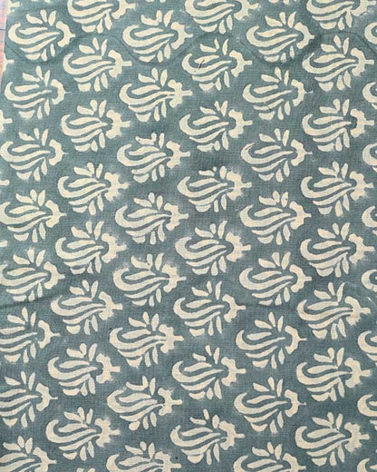 Roseline Hand Block Print Designer Floral Cotton Fabric
