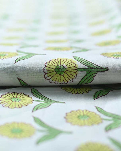 Alexis Indian Cotton Block Print Fabric by the Yard