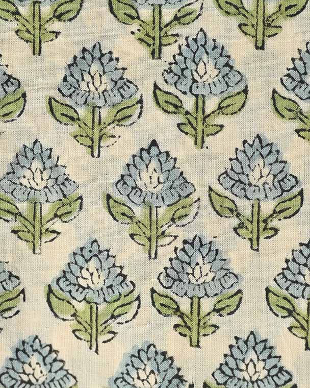Quill Block Printed Fabric By The Yard