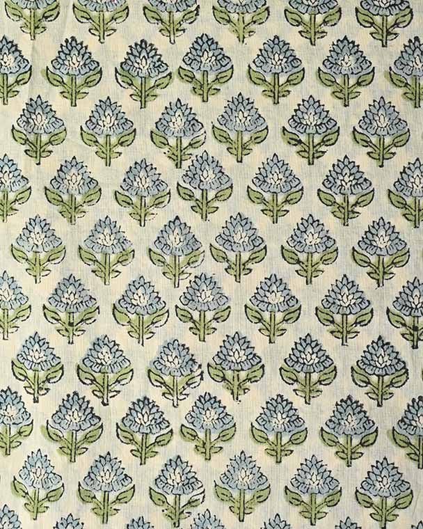 Quill Block Printed Fabric By The Yard