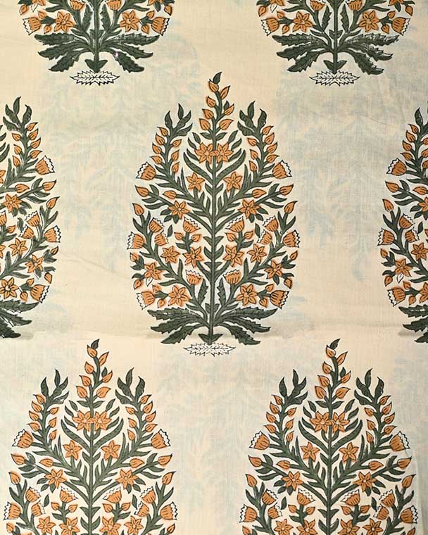 Ziva Cotton Block Print Fabric