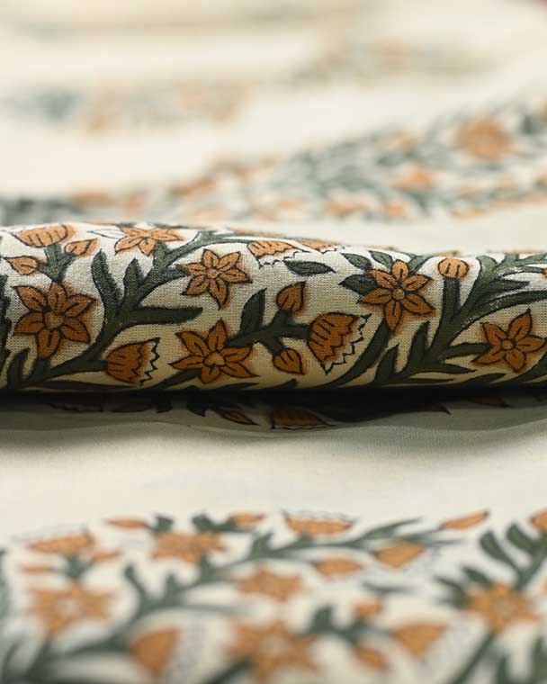 Ziva Cotton Block Print Fabric