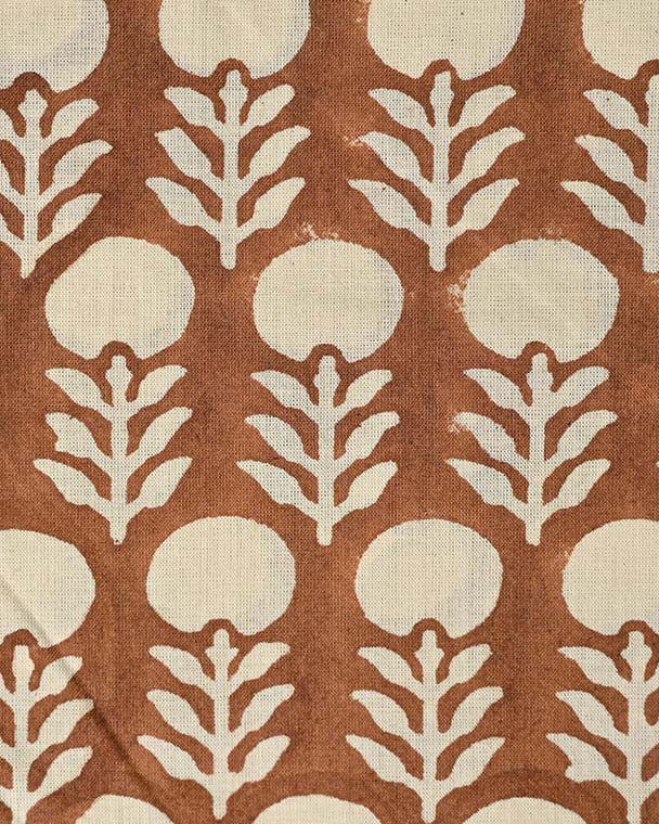 Edison Hand Block Printed Indian Cotton Fabric