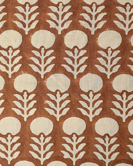 Edison Hand Block Printed Indian Cotton Fabric