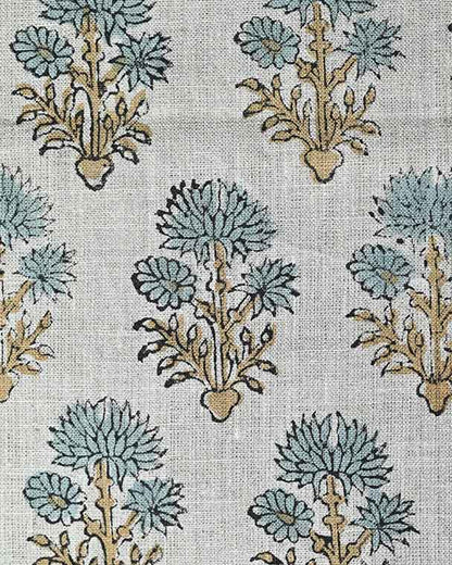 Sandra Hand-Block Printed Linen Fabric